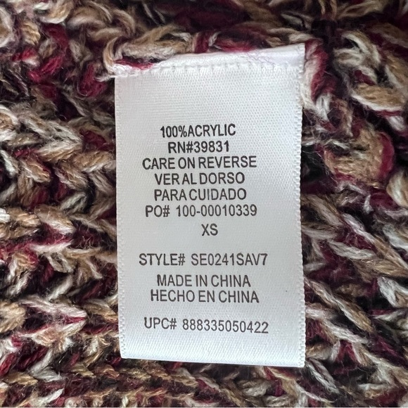 Sam Edelman SD Helen Collared‎ Long Cardigan Duster Maroon Multi Size XS Classic - Picture 11 of 13